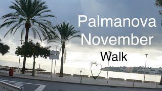 Palmanova walk in NOVEMBER what’s it like Mallorca Majorca [upl. by Jesselyn298]