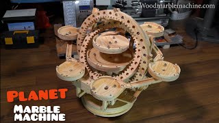 Unique 3D Puzzle Marble Machine crafted from natural wood quotPlanet Earthquot [upl. by Koby787]