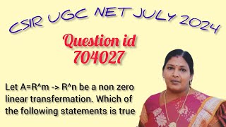 CSIR UGC NET JULY 2024QUESTION ID 704027ONE TO ONEON TOBIJECTIVE FUNCTIONS [upl. by Ttezzil]