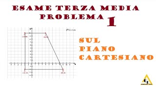 ESAME TERZA MEDIA MATEMATICA SUL PIANO CARTESIANO PROBLEMA N°1 [upl. by Luanne461]