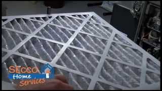 Air flow direction arrow on replacement air filter [upl. by Odraner]