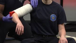 EMTParamedic Humerus Splint Demonstration [upl. by Killen605]