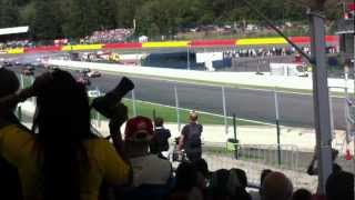 F1 2012 Belgium Grand Prix  Start of the race and crash [upl. by Fremont]