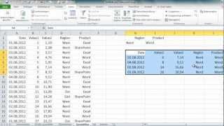 Excel  Spezialfilter 2  Filterergebnis in anderes Tabellenblatt [upl. by Aivartal682]