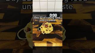 Best way to eat pasta🍝 Cutting food until it’s paste Spaghetti carbonara foodcutting satisfying [upl. by Duester118]