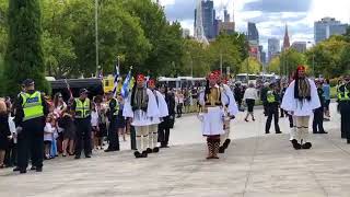 The “Evzones” marching at Melbourne’s Greek National Day Parade 2018 [upl. by Sapphira]