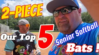 Top 5 2Piece Senior Softball Bats [upl. by Attennaej743]