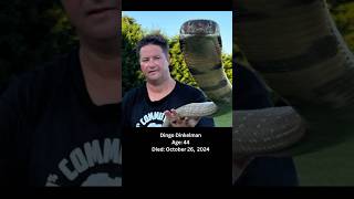 Dingo Dinkelman A Reptile Handler Passed Away To A Snake Bite🕊️dingo youtuber fy shorts rip [upl. by Acimak]