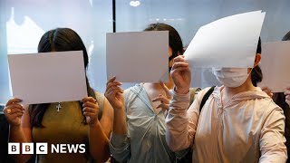 Blank paper becomes symbol of China’s protests  BBC News [upl. by Siouxie]