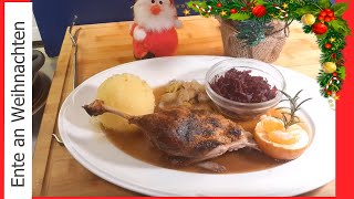 Entenbraten Weihnachtsente ganze Ente zubereiten Entenbraten Rezept [upl. by Aldarcie]