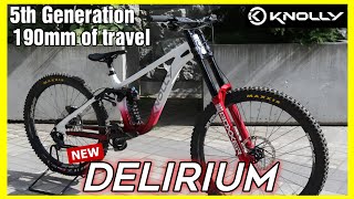 The New Knolly Delirium 2024  Frameset only with 190mm of travel built for Downhill rides [upl. by Trbor]