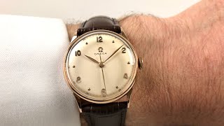 Omega Cal 28SC circa 1945  14ct Pink Gold [upl. by Christianity]