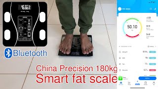 Smart fat scale up to 180kg with Bluetooth connection [upl. by Ibor]