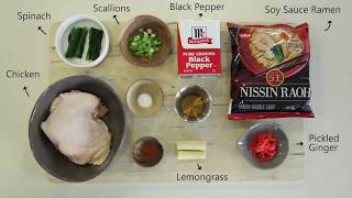 Lemongrass Chicken Soy Sauce Ramen [upl. by Ahsinna]