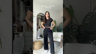 SPANX ponte pants try on and review tryon blackpants everydayoutfits [upl. by Ahsienar]