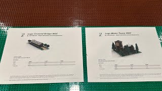 LEGO Trains  Rebrickable Water Tower And Bridge Instructions By Jepaz [upl. by Llerod]