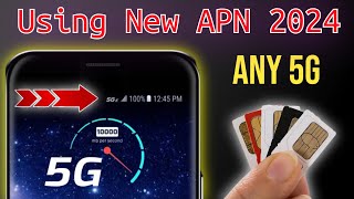 Get fast APN settings 2024 using New trick Update 4g to 5g [upl. by Iolanthe]