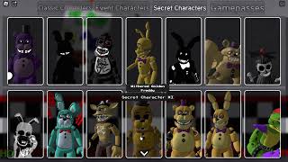 Roblox Fredbears  Mega  Roleplay how to get a few animatronics [upl. by Broddy]