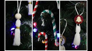 Ręcznie robione ozdoby choinkowe z sznurka do makramy  Handmade macrame Christmas tree decorations [upl. by Aivato211]