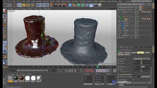 RealFlow  Cinema 4D 25 Mesher  Auto Normals parameter [upl. by Maer294]