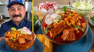 How to Make POZOLE ROJO like the best Mexican Restaurants Authentic Recipe for Red Pork Pozole [upl. by Akimak628]