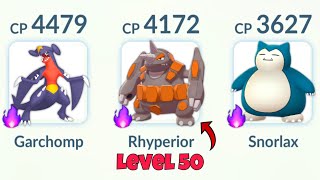 LvL 50 SHADOW RHYPERIOR in Pokemon GO Master League [upl. by Allard]