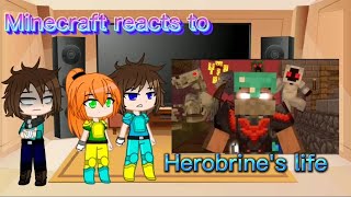 Minecraft reacts to quotHerobrines lifequot by RedstoneRecords Requested [upl. by Hadley86]