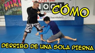 Ejercicio de calentamiento  como derribo de una sola pierna  BJJ para principiantes en español [upl. by Dnalor]