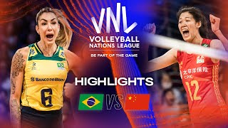 🇧🇷 BRA vs 🇨🇳 CHN  Highlights Quarter Finals  Womens VNL 2023 [upl. by Anirbed]