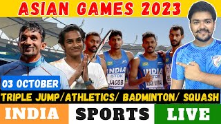 🔴Asian Games 2023  03 October  Medal Events  Athletics  Kabaddi Cricket Archery [upl. by Guglielma453]