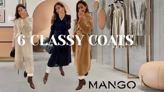 6 MUST HAVE CLASSY COATS MANGO HAUL TRY ON [upl. by Idissak]