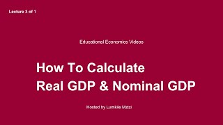 How To Calculate Real GDP amp Nominal GDP [upl. by Tserrof155]