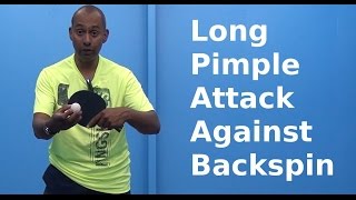 Long Pimple Attack Against Backspin  PingSkills  Table Tennis [upl. by Lebna]