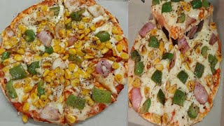 veg pizza recipe microwave oven pizza recipe in Hindi cookdeliciouswithanita [upl. by Gunilla]