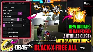 BLACK X INJECTOR  OB47 FF HACK  FREE FIRE MOD MENU  GRINGO XP HACK  FF HACK [upl. by Yardna]