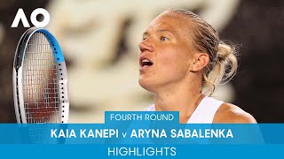 Kaia Kanepi v Aryna Sabalenka Highlights 4R  Australian Open 2022 [upl. by Tobie]