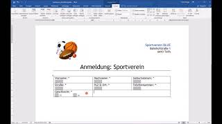 ➡️ Tutorial  WordFormulare Vorversionen erstellen 💻 [upl. by Iene295]