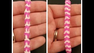 New quot Tight Ropequot Rainbow Loom BraceletHow To Tutorial [upl. by Yezdnil554]