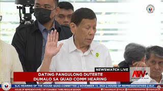 Quad Comm muling nagsagawa ng pagdinig tungkol sa Duterte drug war [upl. by Peterec]