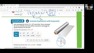 Envision Math 6 Lesson 31 Understand and Represent Exponents [upl. by Seftton]