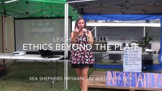 Ethics Beyond the Plate workshop by LeighChantelle at Ocean Defence Tour Sea Shepherd Brisbane [upl. by Steep266]