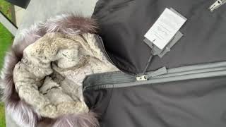 Mackage Fulton fur bomber jacket with silverfox  grey rabbit black ǀ Jacke schwarz Silberfuchs [upl. by Russon]