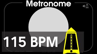 115 BPM Metronome  Allegro  1080p  TICK and FLASH Digital Beats per Minute [upl. by Lienet]