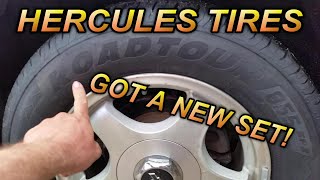 GOT A NEW SET OF HERCULES ROADTOUR TIRES TIRE REVIEW [upl. by Naicul]