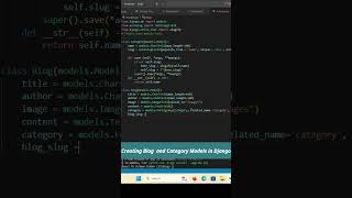 creating Blog and Category Model in Django coding djangodevelopment programming webdevelopment [upl. by Porty]