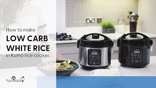 How To Cook Low Carb White Rice In The Kumo YumCarb Rice Cooker By Yum Asia [upl. by Neurath]