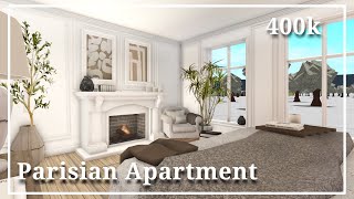 LUXURY PARISIAN APARTMENT speedbuild in BLOXBURG  400K  PART 2 [upl. by Heddi891]