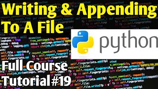 Writing And Appending To A File  Python Tutorials For Absolute Beginners In Urdu [upl. by Iturk]