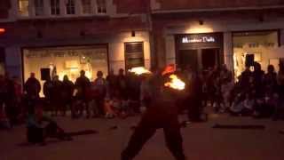 ManiTou Spectacle de feu Équilibre Éventail Bâton contact Hula hoop Poi Danse Show de rue [upl. by Dryden]