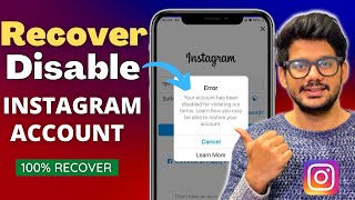 Instagram Account Disabled how to get back  How to Recover Disabled Instagram Account Reactivate [upl. by Rowley90]